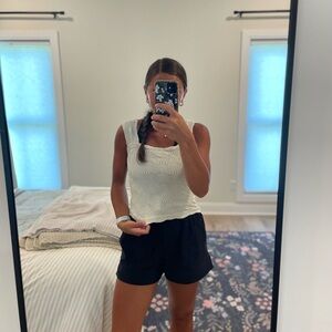 Free People White Sleeveless Top